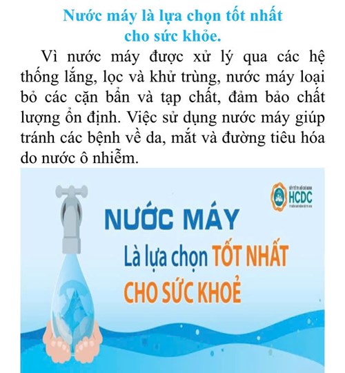 Nước máy là lựa chọn tốt nhất cho sức khỏe.