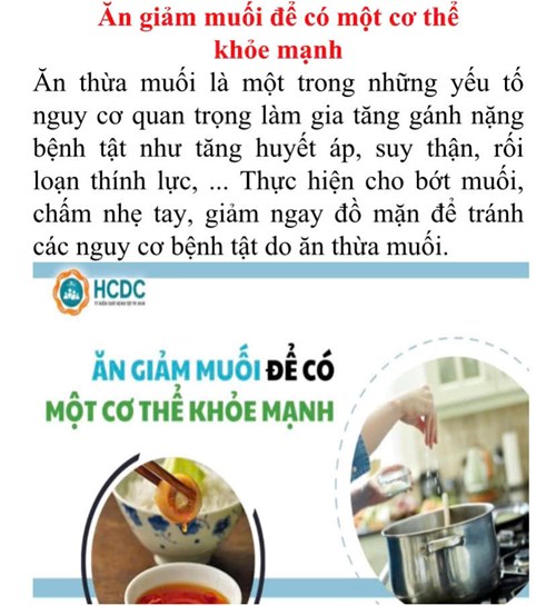 Ăn giảm muối để có một cơ thể khỏe mạnh