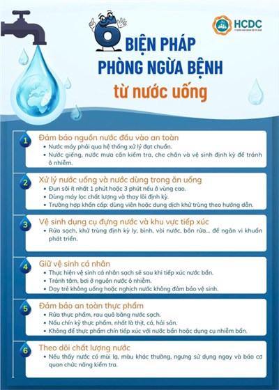 Biện pháp phòng ngừa bệnh từ nước uống