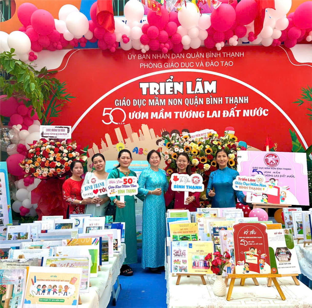 Trường Mầm non 1 tham gia triển lãm giáo dục mầm non quận Bình Thạnh 50 năm ươm mầm tương lai đất nước