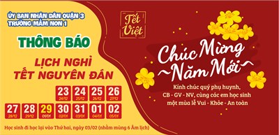Thông báo nghỉ tết nguyên đán năm 2025