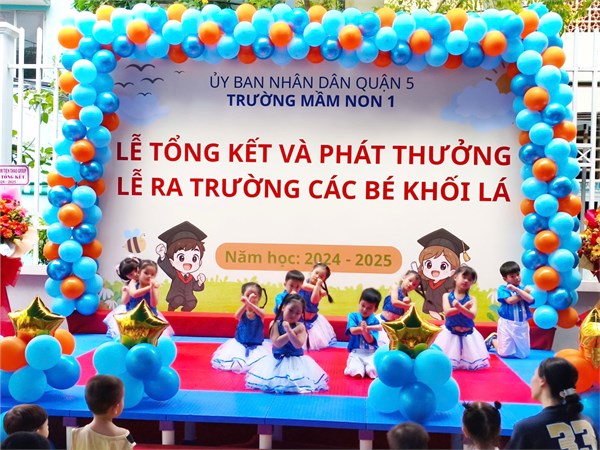 Trường Mầm non 1 tổ chức buổi lễ tổng kết cho các cháu Nhà Trẻ, Mầm, Chồi năm học 2024-2025