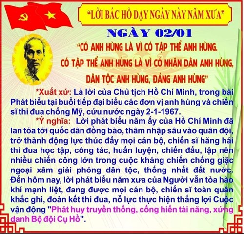 Lời Bác dạy ngày 02/01/2025