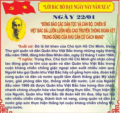Lời Bác dạy ngày 22/01/2025