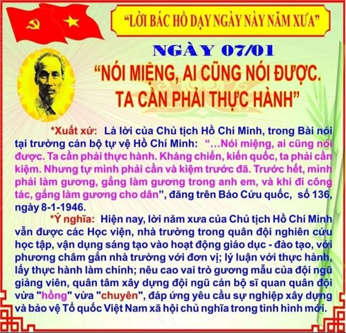 Lời Bác dạy ngày 07/01/2025