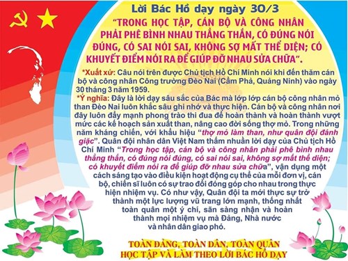 Lời Bác dạy ngày 30/3/2025