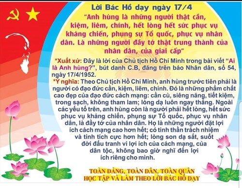 Lời Bác dạy ngày 17/4/2025