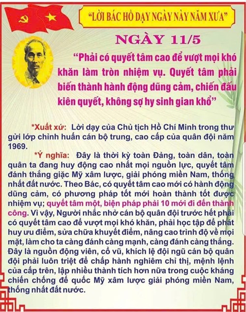 Lời Bác dạy ngày 11/5/2025