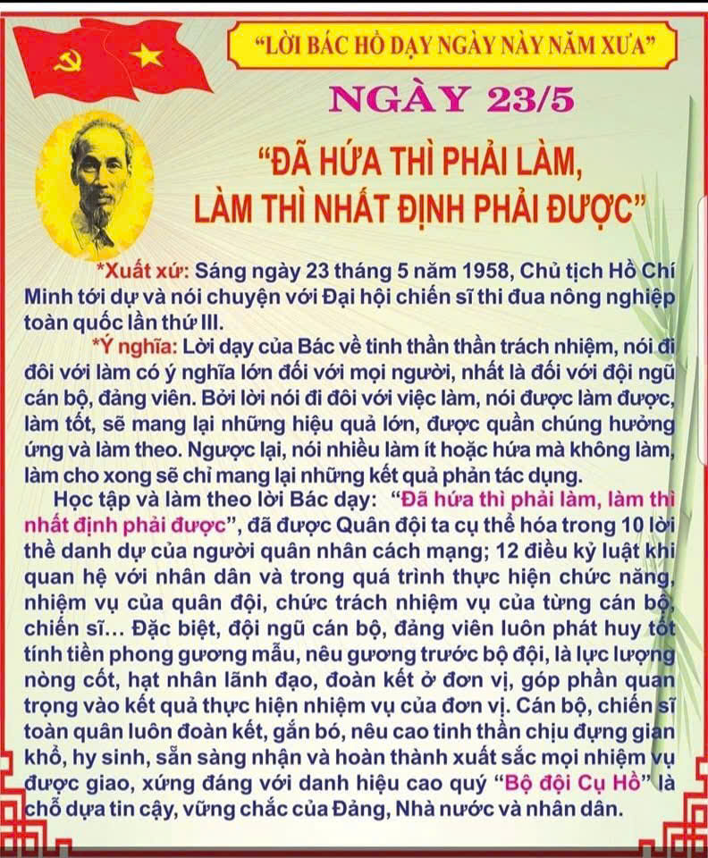 Lời Bác dạy ngày 23/5/2025