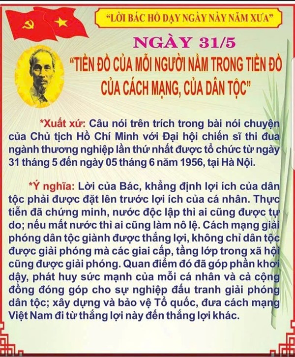 Lời bác dạy ngày 31/5/2025