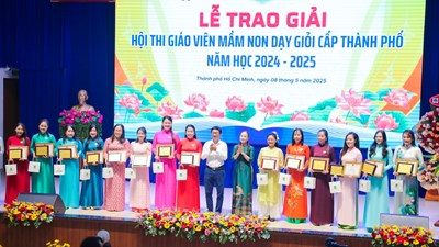 Lễ trao giải hội thi giáo viên mầm non dạy giỏi cấp thành phố
