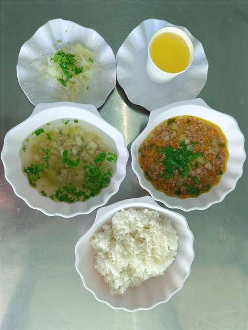 Trường Mầm non 26 - món ăn trong ngày
