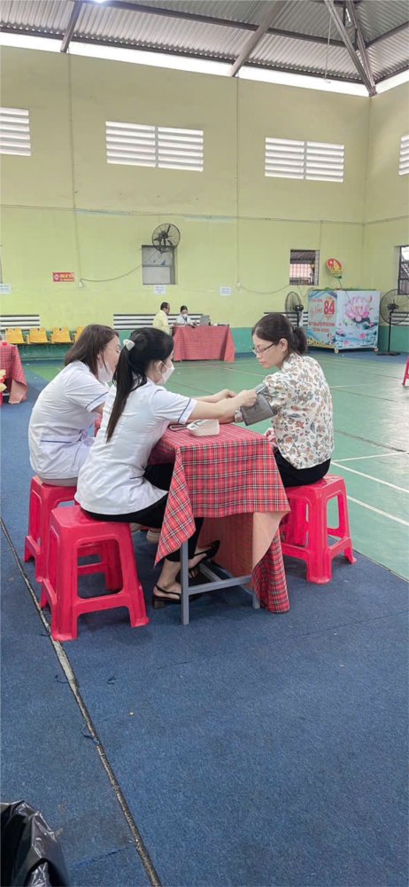 Trường Mầm non Phường 2 hưởng ứng hiến máu tình nguyện