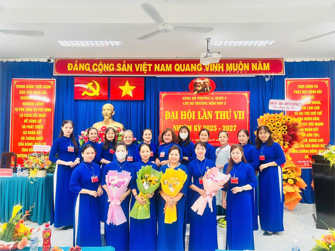Đại hội chi bộ trường mầm non 2 , phường 2 quận 4 làn thứ vii nhiệm kỳ 2025 - 2027