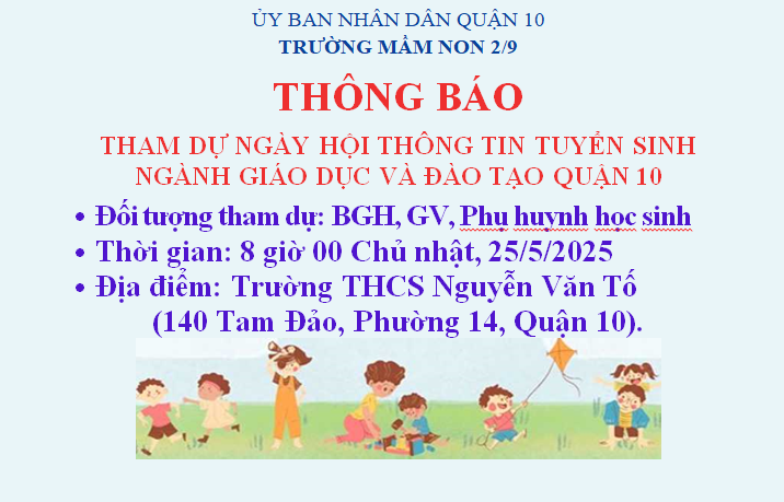 Ngày hội thông tin tuyển sinh ngành giáo dục quận 10