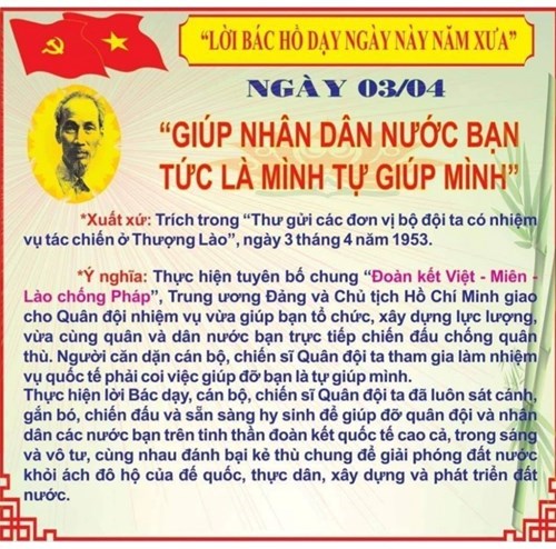 Lời Bác Hồ dạy ngày 3/4/2025