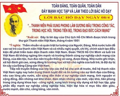 Lời Bác Hồ dạy ngày 8/4/2025