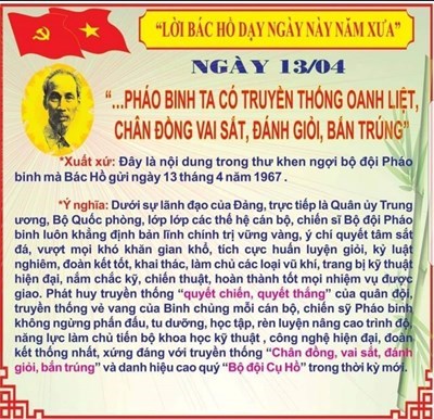 Lời Bác Hồ dạy ngày 13/4