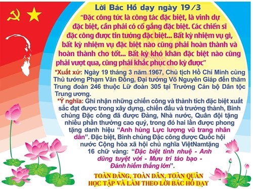 Lời Bác Hồ dạy ngày 19/3