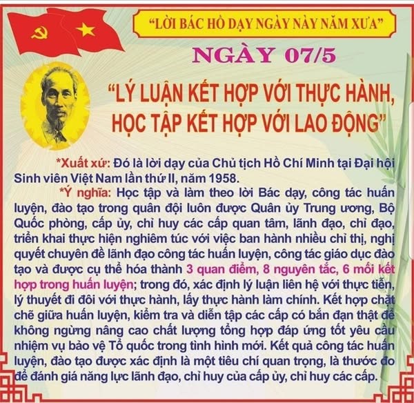 Lời Bác Hồ dạy ngày 7/5