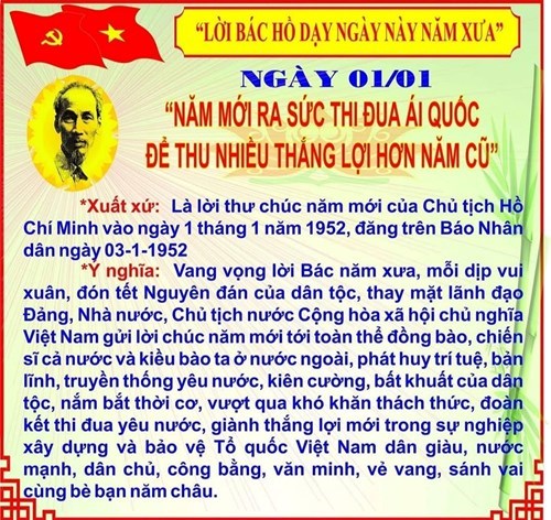 Lời Bác Hồ dạy ngày 1/1