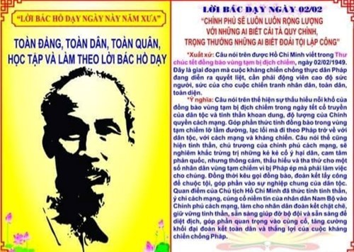 Lời Bác Hồ dạy ngày 02/02