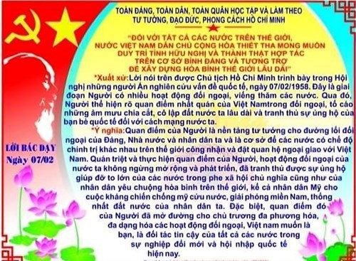Lời Bác Hồ dạy ngày 07/02