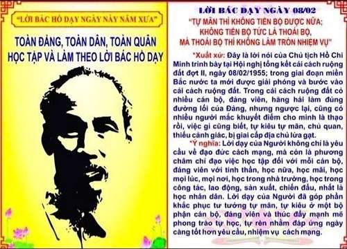 Lời Bác Hồ dạy ngày 08/02