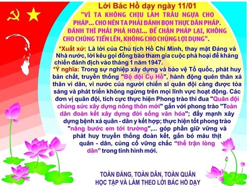 Lời Bác Hồ dạy ngày 11/01