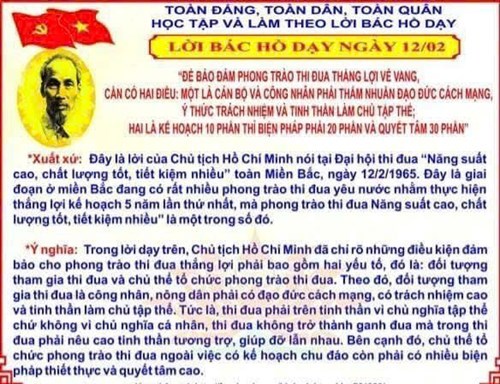 Lời Bác Hồ dạy ngày 12/02