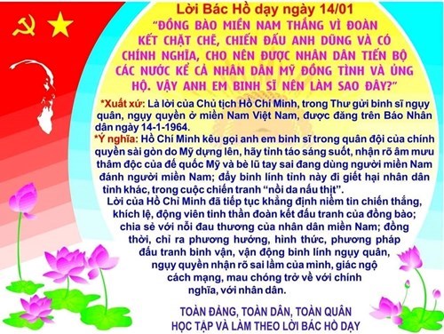 Lời Bác Hồ dạy ngày 14/01