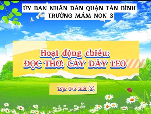 Hoạt động chiều: Thơ   Cây dây leo - Lớp 4-5 tuổi (2)