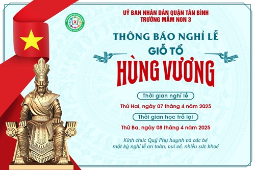 Thông báo nghỉ lễ Giổ Tổ Hùng Vương năm 2025