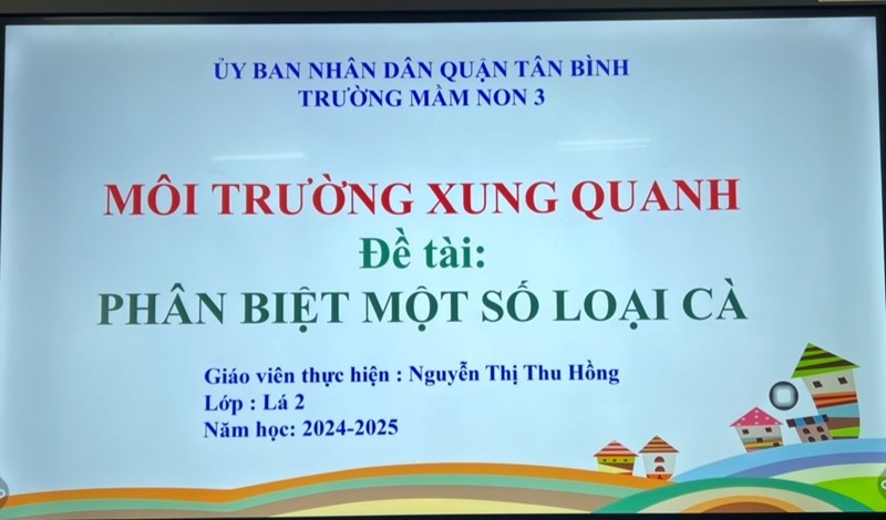 Hoạt động MTXQ  Phân biệt một số loại cà  - Lớp 5-6 tuổi(2 