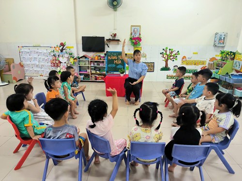 Đề tài: KỂ CHUYỆN  NÀNG TIÊN MƯA . Lớp: 3-4 tuổi(3)