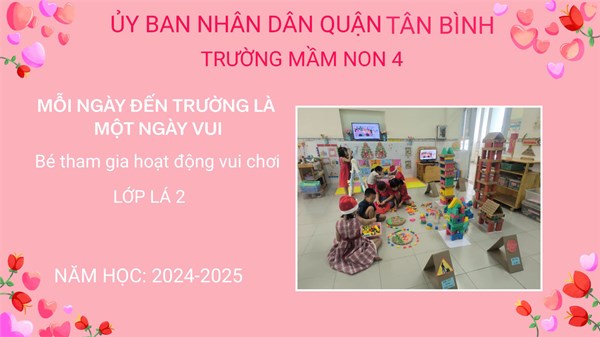 Bé tham gia hoạt động vui chơi của lớp Lá 2