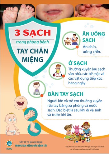 3 sạch trong phòng bệnh Tay - Chân - Miệng