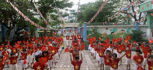 Trường Mầm non 5 hân hoan tổ chức  Ngày Hội thể dục thể thao chào mừng 50 năm ngày giải phóng miền Nam thống nhất đất nước 30/4/1975 - 30/4/2025  