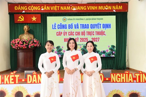 🇻🇳🇻🇳🇻🇳 cấp ủy chi bộ trường mầm non 7b nhận quyết định - lần thứ iii, nhiệm kỳ 2025 - 2027 - đảng ủy phường 7🇻🇳🇻🇳🇻🇳