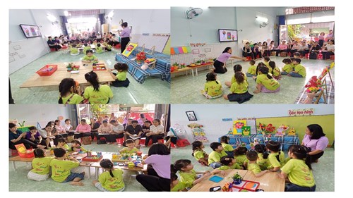 Tổ chức chuyên đề cụm Đổi mới hình thức tạo hình năm học 2024-2025