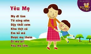 Trường Mầm Non 8: Bài thơ  Yêu Mẹ 