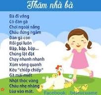 Trường Mầm Non 8: Bài thơ  Thăm Nhà Bà 