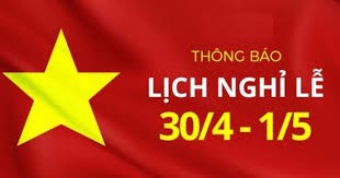 Trường Mầm Non 8 - Thông báo lịch nghỉ và học bù Lễ 30/4 - 01/5 năm học 2024-2025