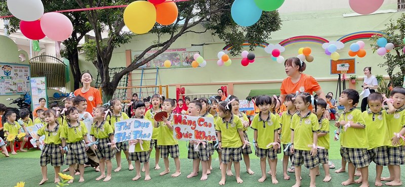 🌈 Trường Mầm Non 8 🌺 Hội thi  Đồng Diễn Thể Dục Sáng - Khối Mẫu Giáo