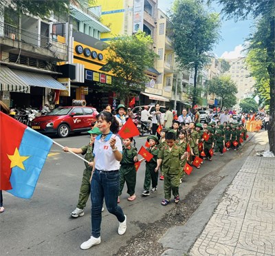 🇻🇳🇻🇳🇻🇳Trường Mầm non 8 trân trọng cảm ơn sự quan tâm, chỉ đạo sát sao của Ủy ban Nhân dân Phường 7 Quận 5; sự hỗ trợ, phối hợp chặt chẽ, kịp thời của lực lượng Công an phường 7 và Ban Chỉ huy Quân sự phường 7 trong công tác đảm bảo an ninh trật tự, an toàn giao thông cho chương trình giúp hoạt động diễu hành của các bé chào mừng 30/4 diễn ra thành công tốt đẹp.