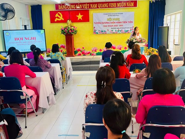 Trường mầm non 9 : hội nghị tuyên dương điển hình tiên tiến (giai đoạn 2020-2025)