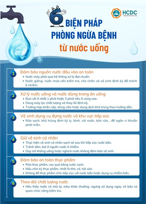 6 biện pháp phòng ngừa bệnh từ nước uống