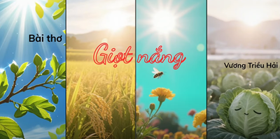 Bài thơ  Giọt nắng  (Vương Triều Hải), thơ Mầm non chủ đề Hiện tượng tự nhiên