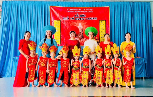Trường Mầm non Bình Chiểu tổ chức Lễ Giỗ Tổ Hùng Vương