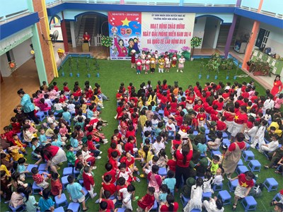 Trường mầm non Đồng Xanh tổ chức các hoạt động chào mừng 50 năm ngày giải phóng miền nam thống nhất đất nước 30/4/1975-30/4/2025